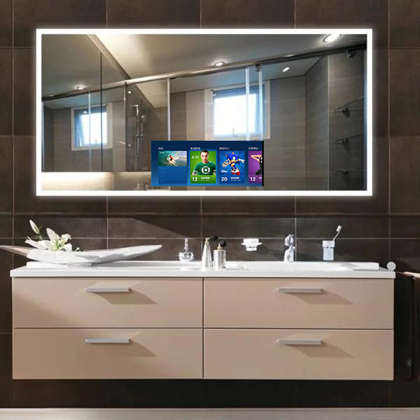 Led bathroom deals mirror with tv